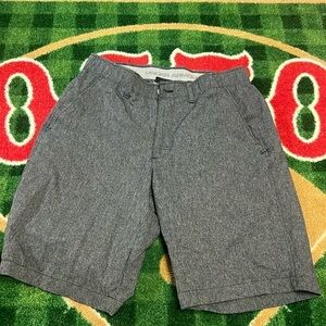 Under Armour Heat Gear Loose Fit Match Play Heather Gray Golf Shorts Sz 32